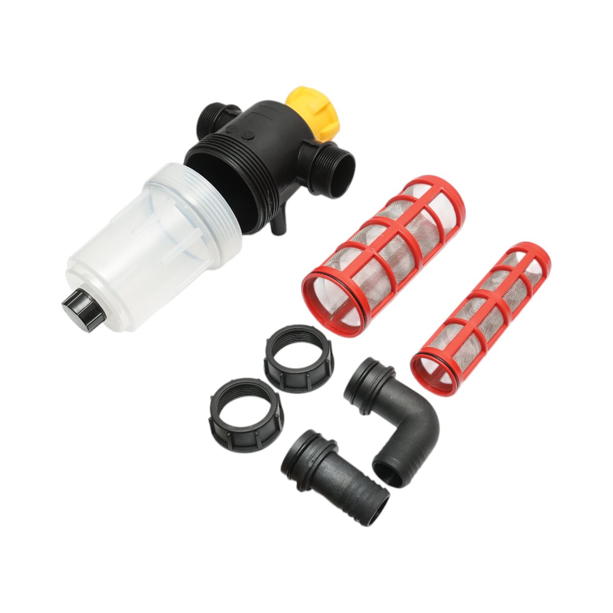 Filtru erbicidator transparent cu 2 site si valva autocuratare, racord 32mm